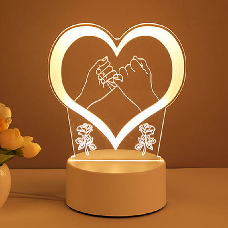 3D Lamp Acrylic USB LED Lights Neon Sign