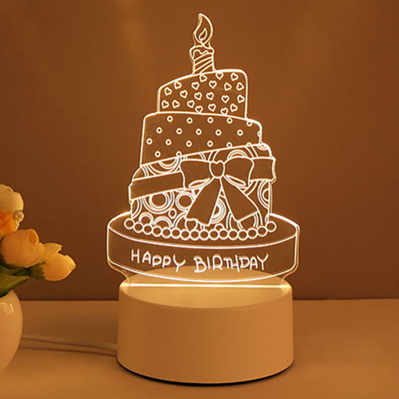 3D Lamp Acrylic USB LED Lights Neon Sign