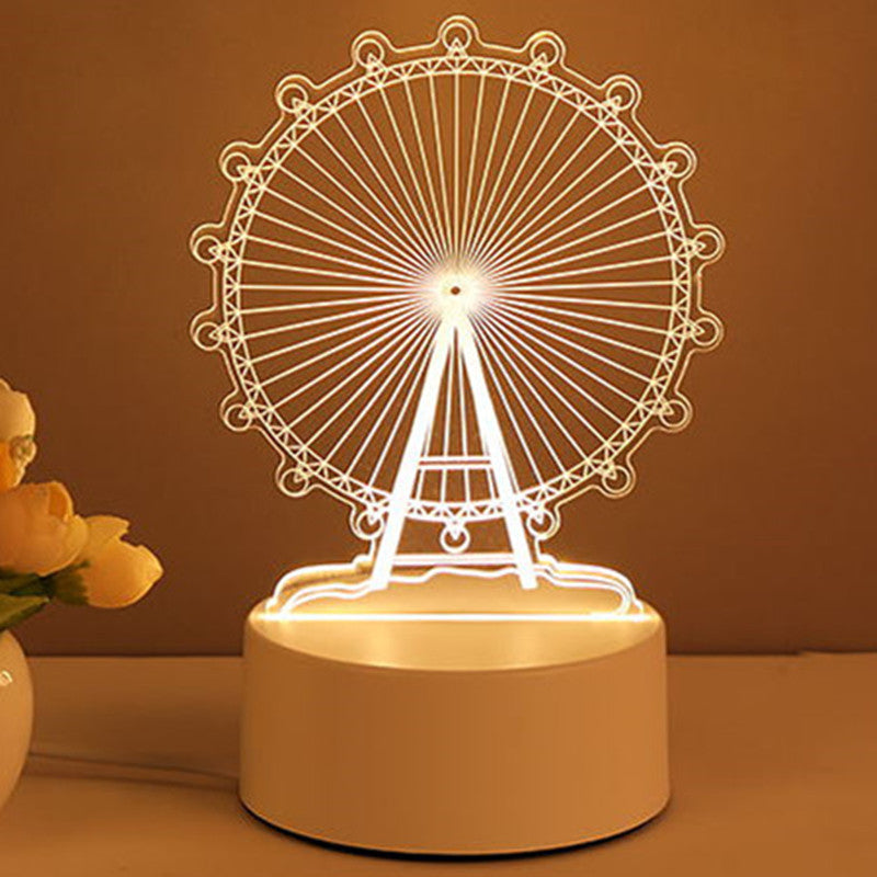 3D Lamp Acrylic USB LED Lights Neon Sign