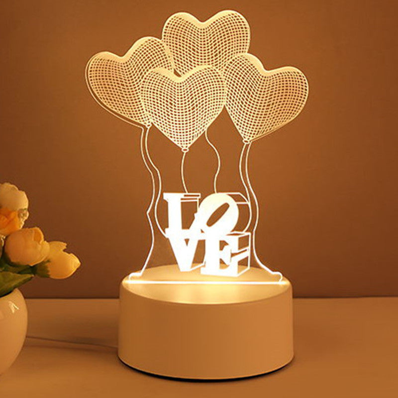3D Lamp Acrylic USB LED Lights Neon Sign