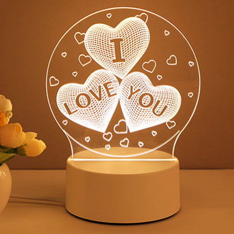 3D Lamp Acrylic USB LED Lights Neon Sign