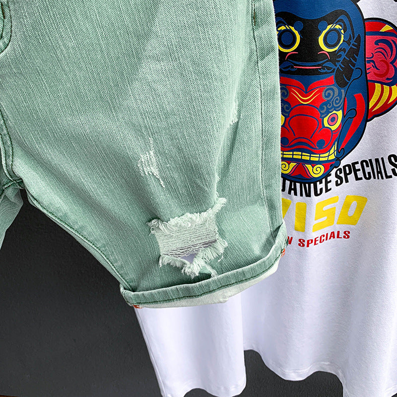 Zerrissene Jeansshorts für Jungen