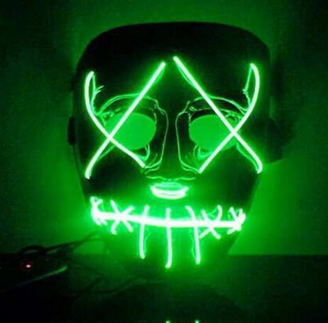 Halloween LED leuchtende Vollgesichtsmaske