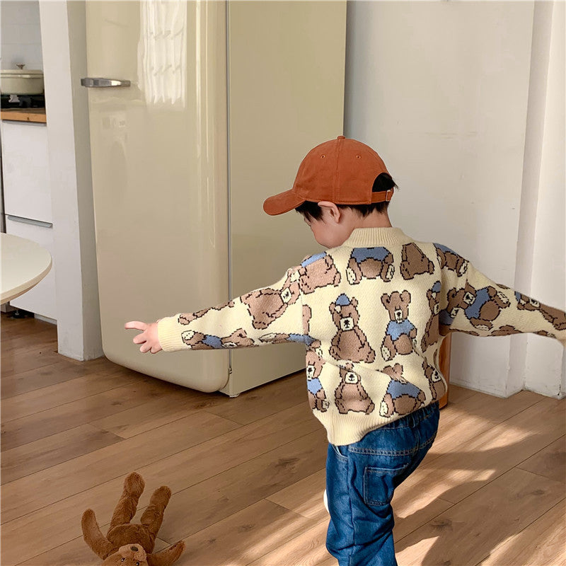 Unisex Bär Pullover
