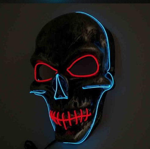 Halloween LED leuchtende Vollgesichtsmaske