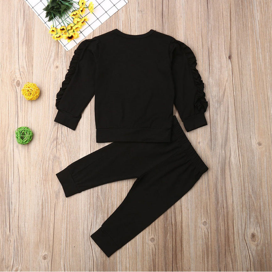 Rüschen Pullover mit Hose für Babys aus Baumwolle