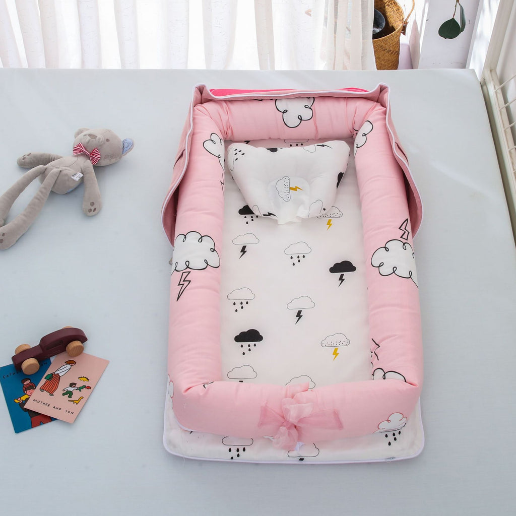 Tragbares, faltbares Babybett aus Baumwolle