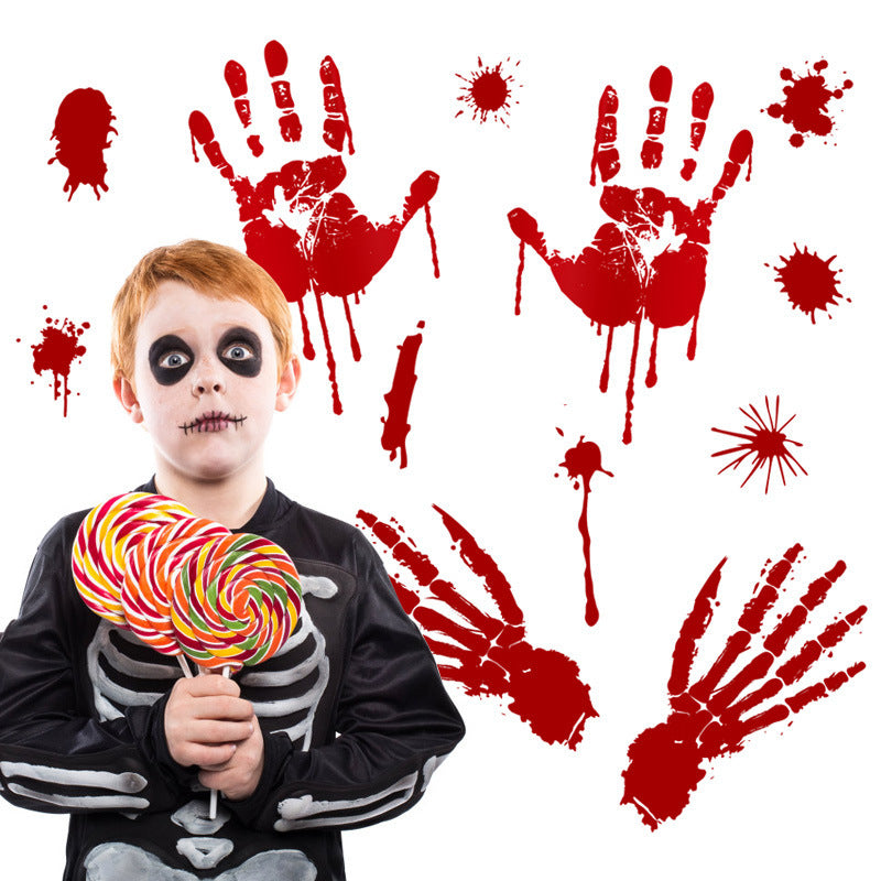 Halloween Blut Fingerabdruck Aufkleber