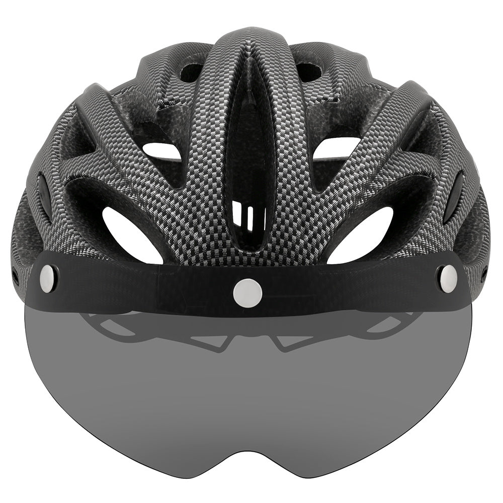 Fahrrad Helm mit integrierter Brille