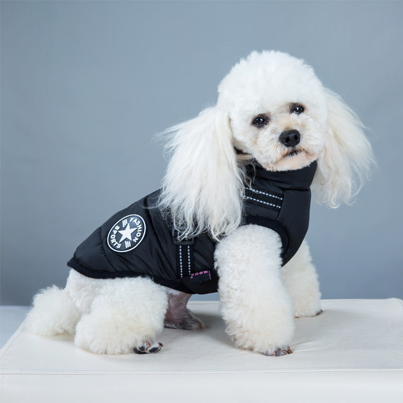 Wasserdichte Hundekleidung  - Winterhundemantel mit Geschirr