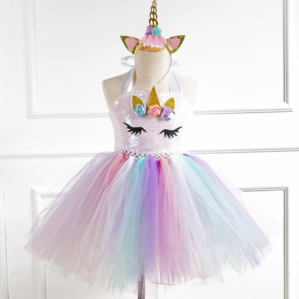Kinder Einhorn Kleid