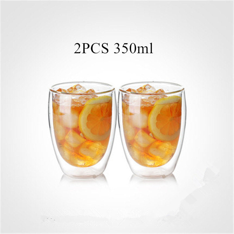 Doppelkaffeetasse aus Glas