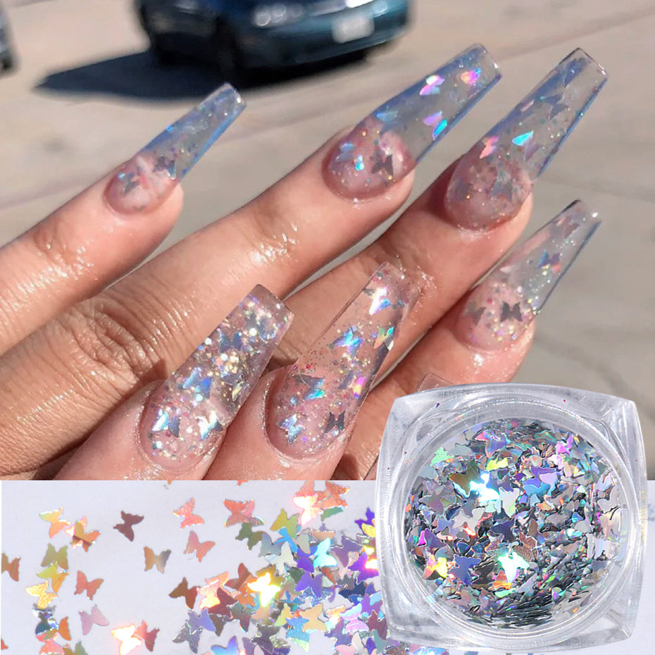 Pailletten Nageldekoration