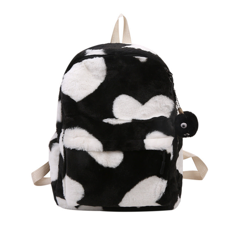 Rucksack mit Pelzschal