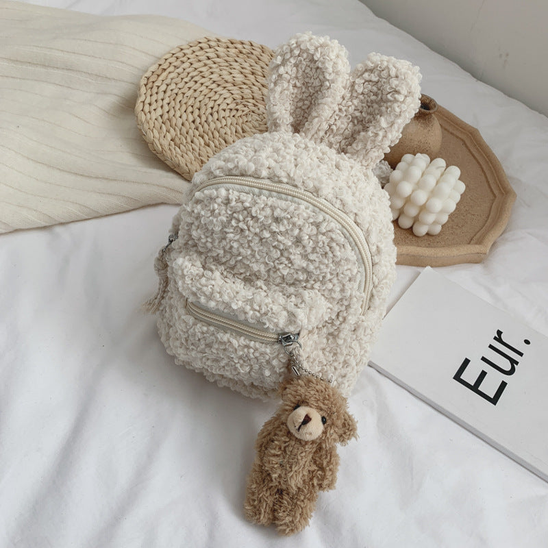 Flauschige Schultasche