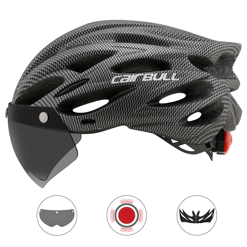 Fahrrad Helm mit integrierter Brille