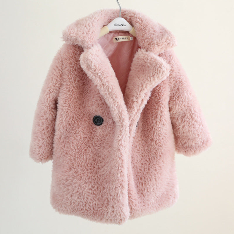 Baby Mädchen Pelzmantel