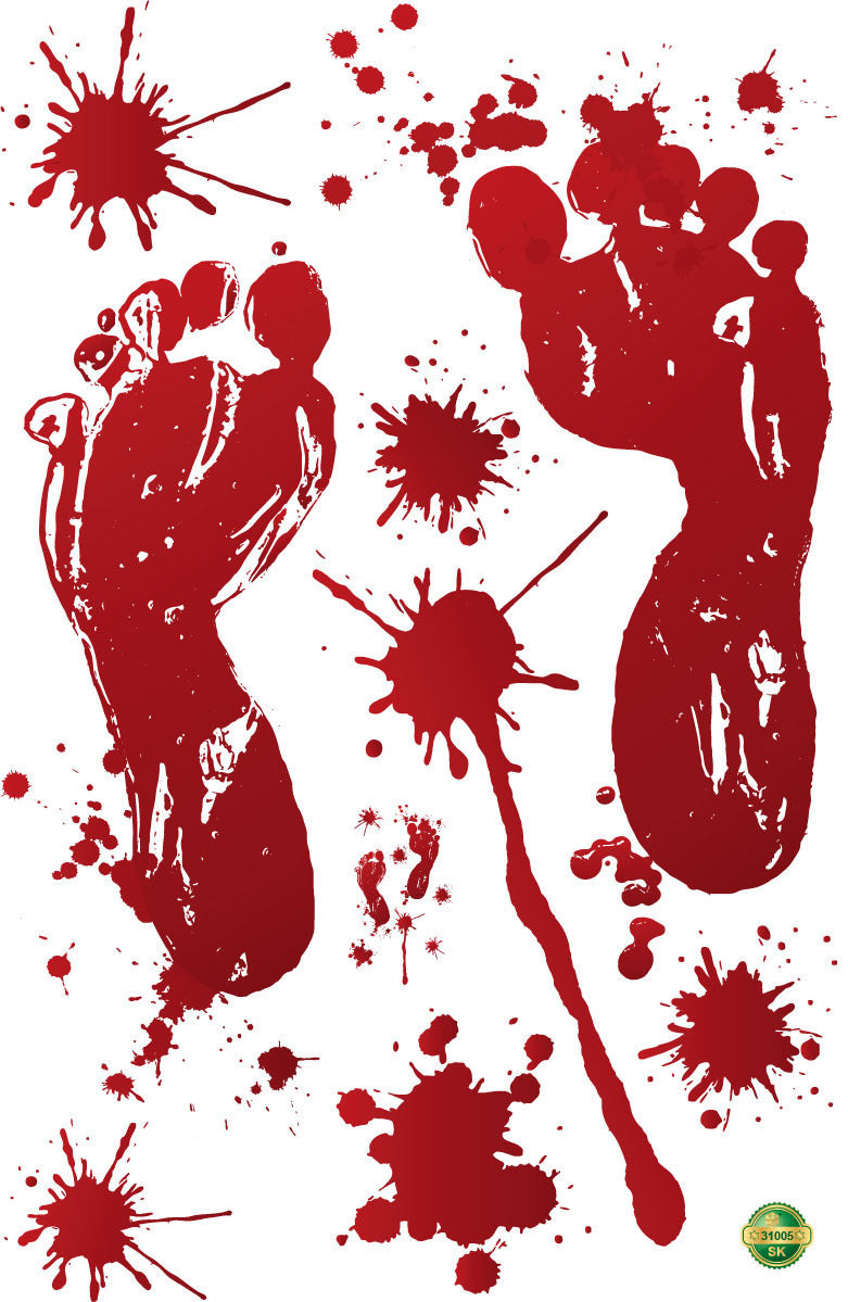 Halloween Blut Fingerabdruck Aufkleber