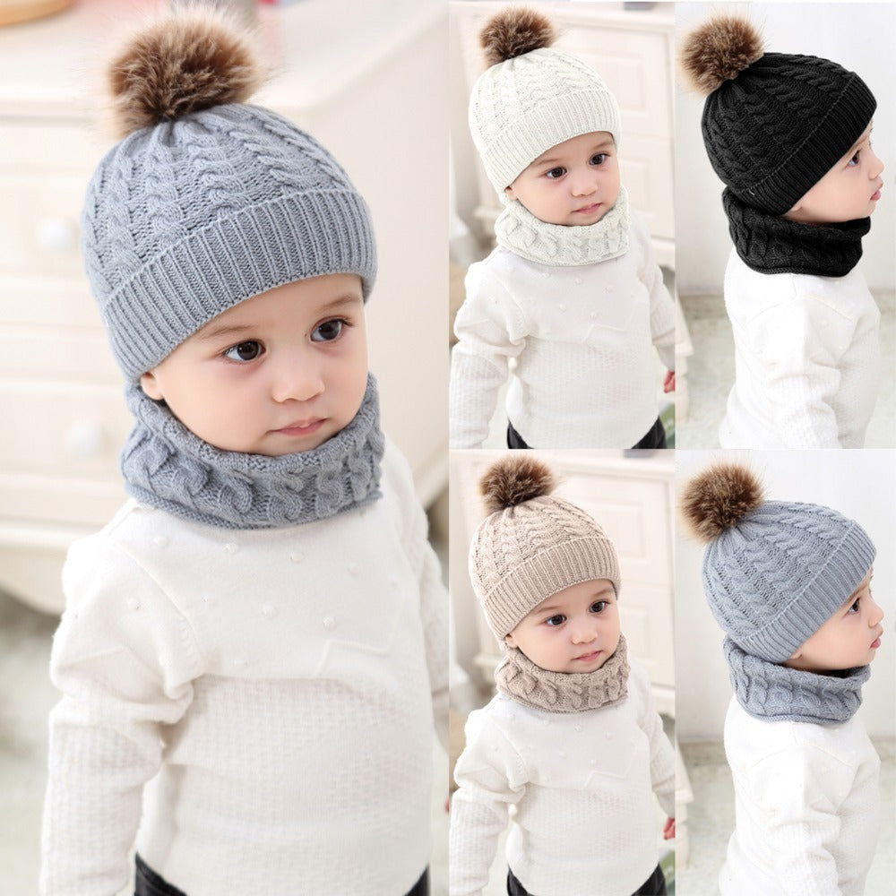 Baby Wintermütze + Schal Set