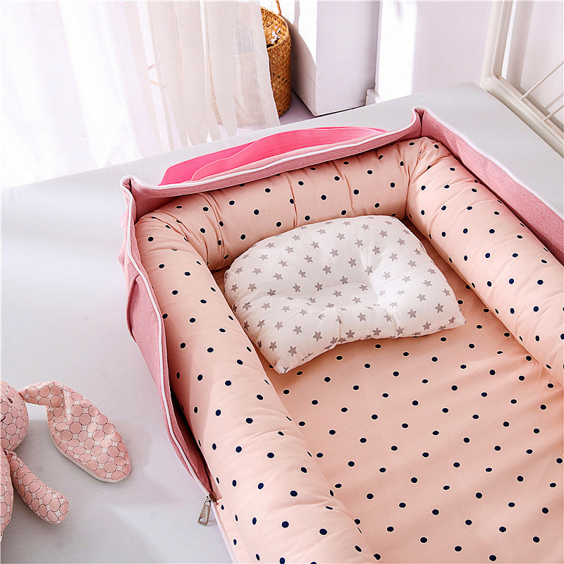 Tragbares, faltbares Babybett aus Baumwolle