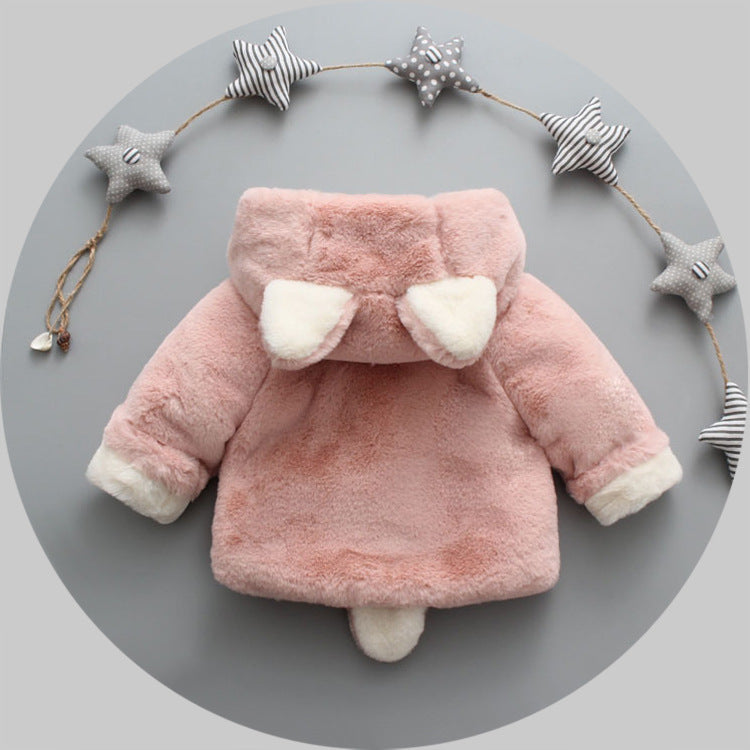 Baby Mädchen Winter Plüschmantel