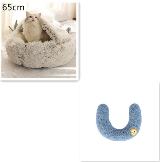 Flauschiges 2 in 1 Hunde- und Katzenbett