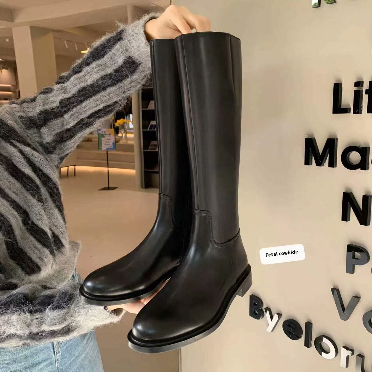 Lange Bikerstiefel
