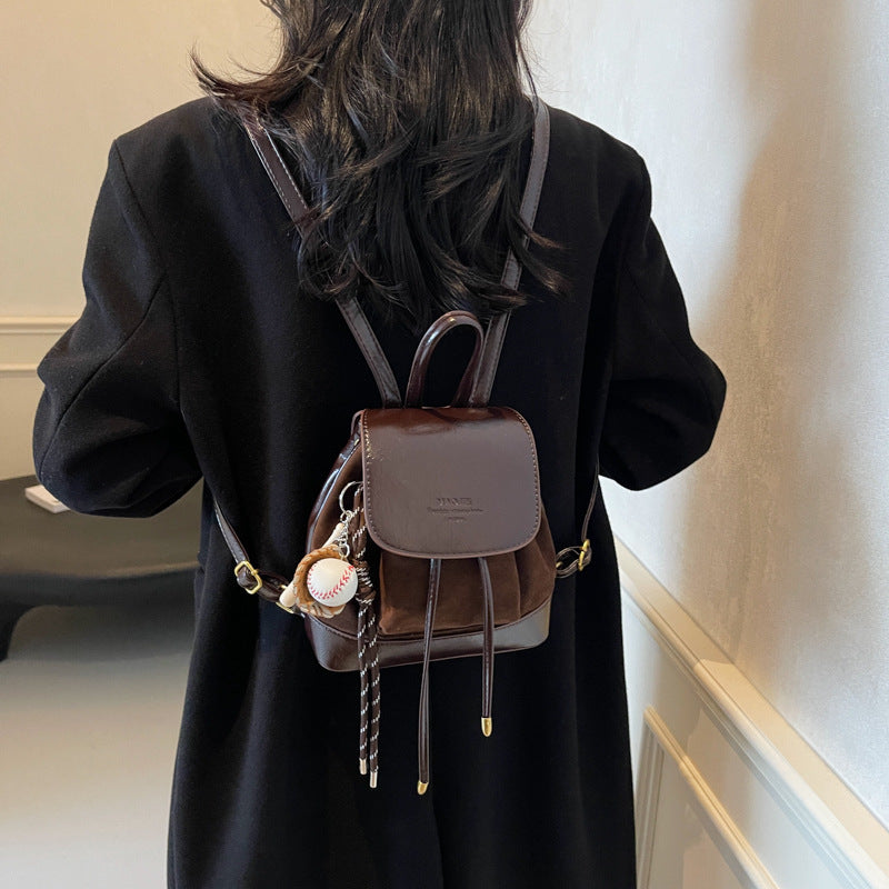 Kleine Wildleder Damen Rucksack