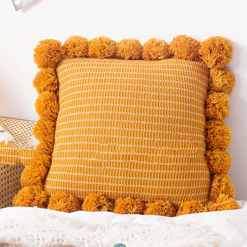 Dekokissen, gestrickter Kissenbezug