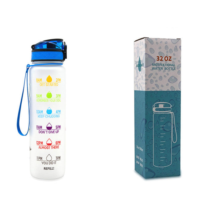 1L Tritan-Wasserflasche mit Zeitmarkierung