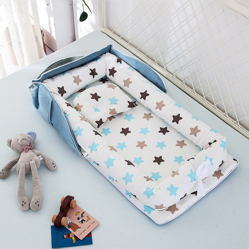 Tragbares, faltbares Babybett aus Baumwolle
