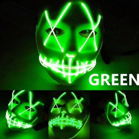 Halloween LED leuchtende Vollgesichtsmaske
