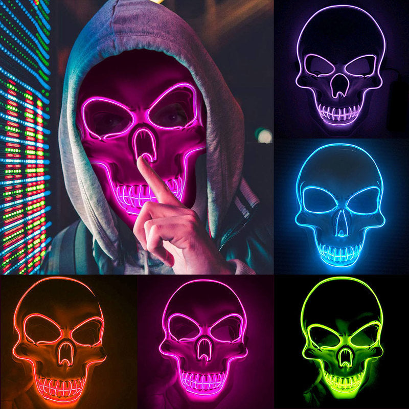 Halloween Skelettmaske LED