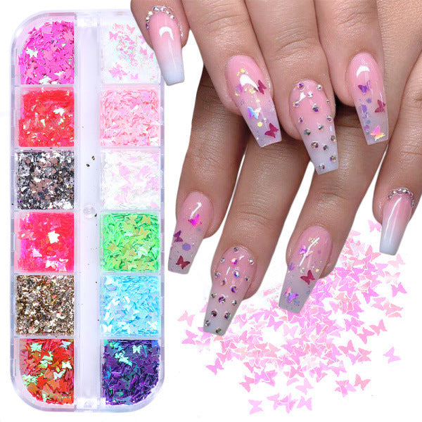 Pailletten Nageldekoration