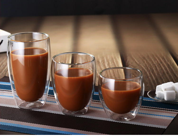 Doppelkaffeetasse aus Glas