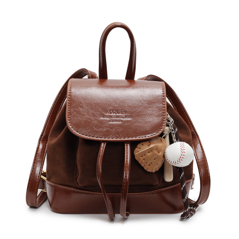 Kleine Wildleder Damen Rucksack