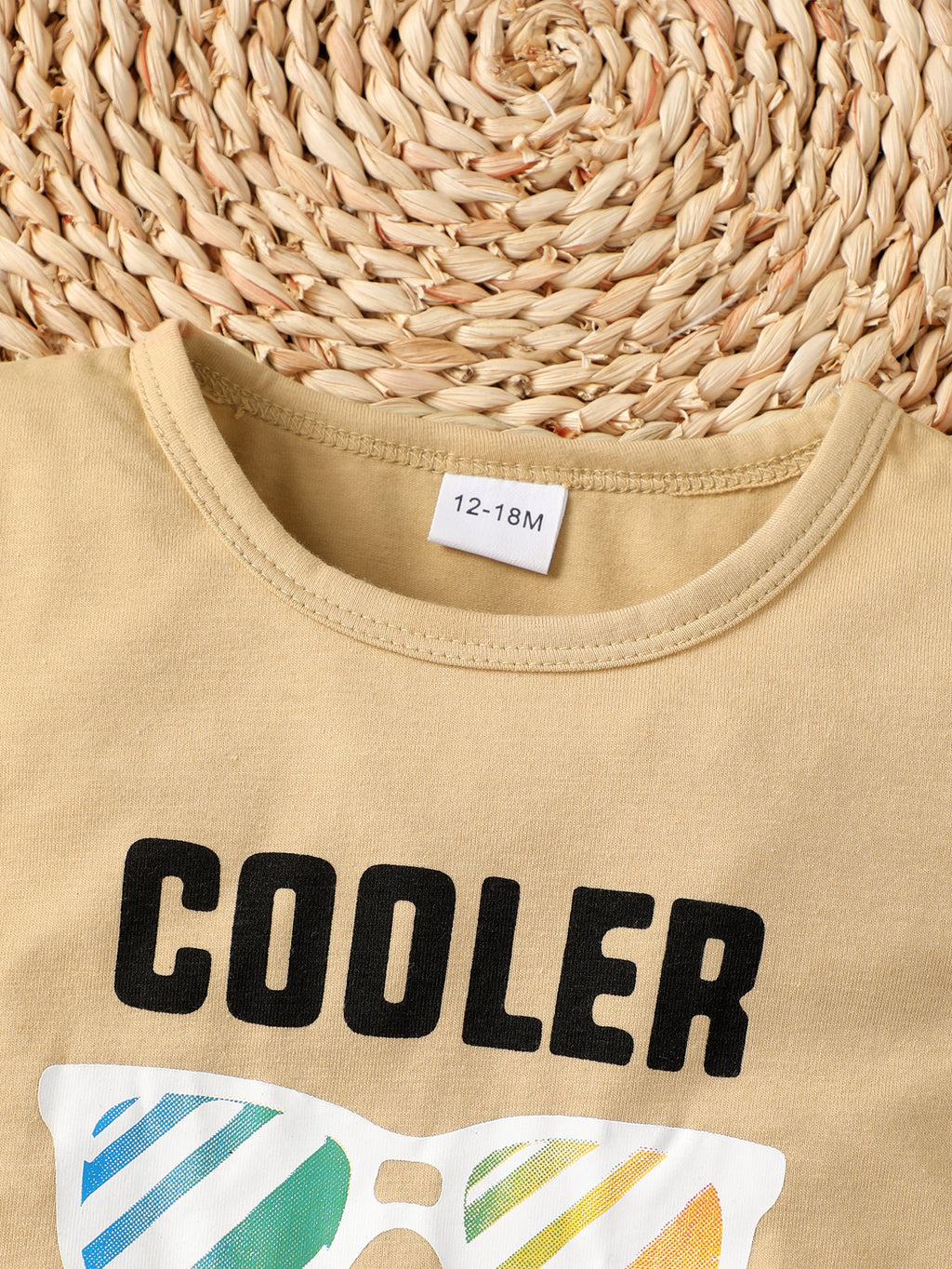 Jungen Sommer Lässiges Kurzarm-T-Shirt Schwarze Shorts 2-teiliges Set