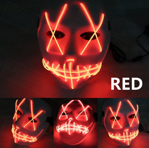 Halloween LED leuchtende Vollgesichtsmaske