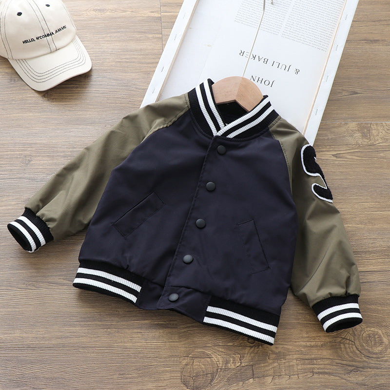New Boys Handsome Baseball Uniform - Collegejacke