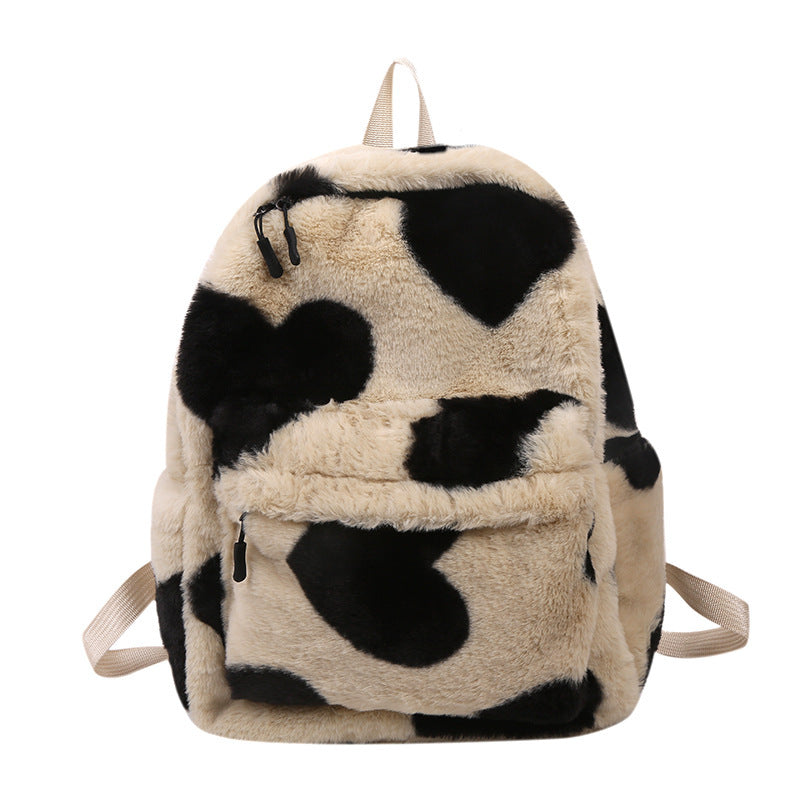 Rucksack mit Pelzschal
