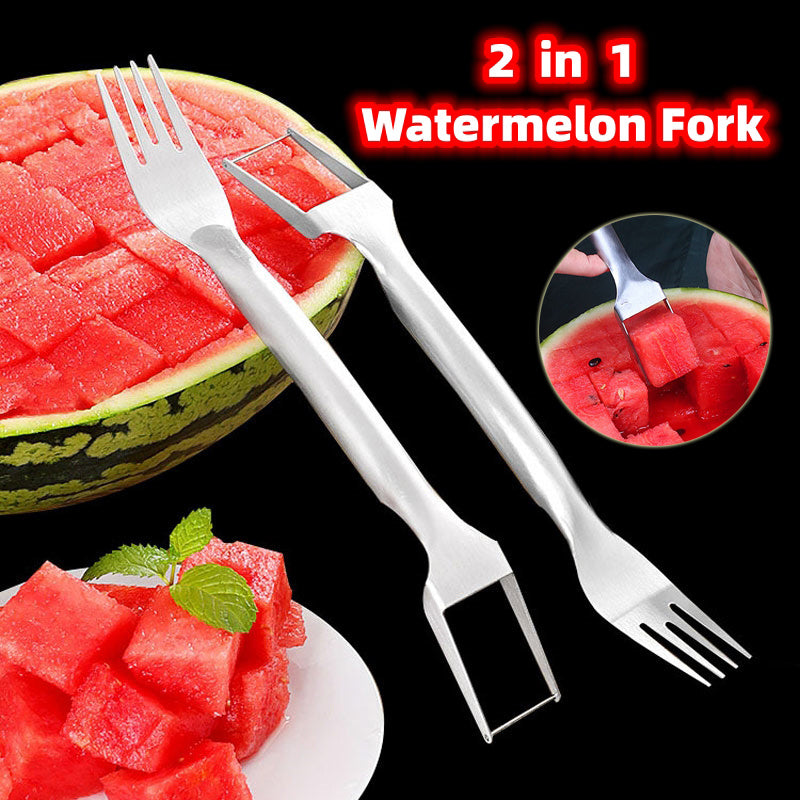 2-in-1-Wassermelonen-Gabelschneider