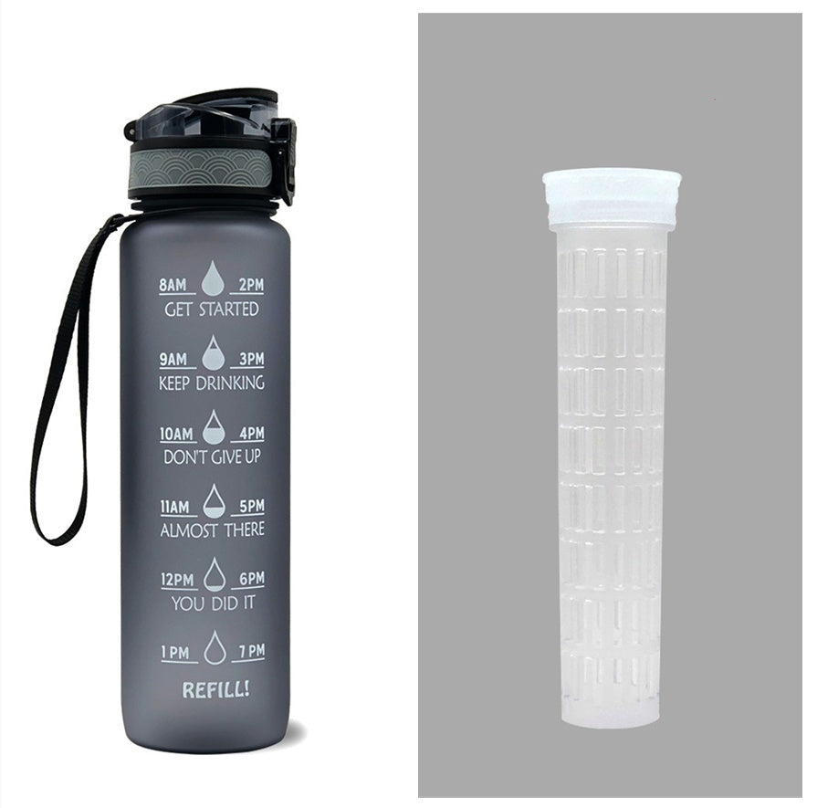 1L Tritan-Wasserflasche mit Zeitmarkierung