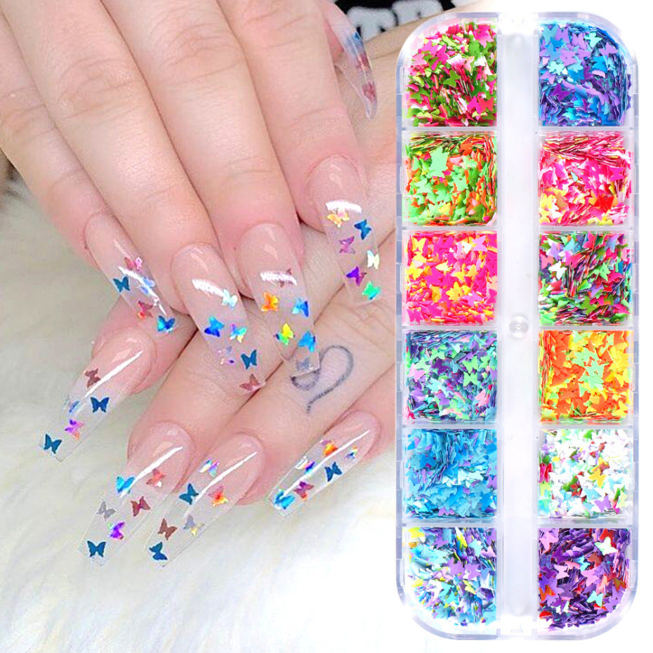 Pailletten Nageldekoration