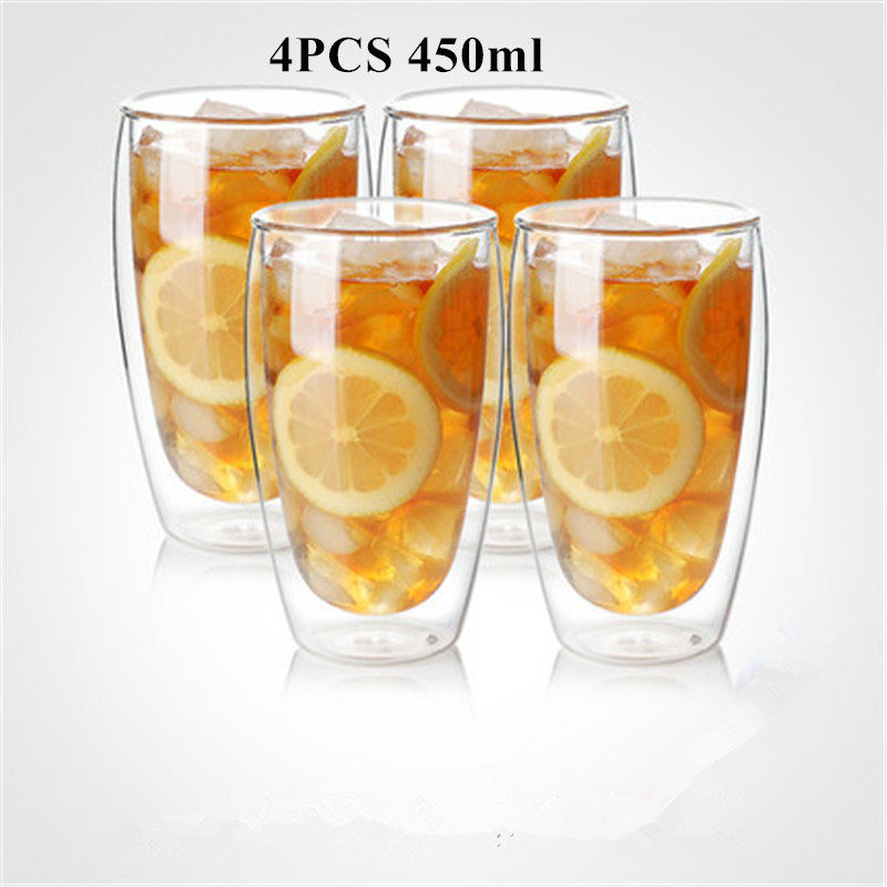 Doppelkaffeetasse aus Glas
