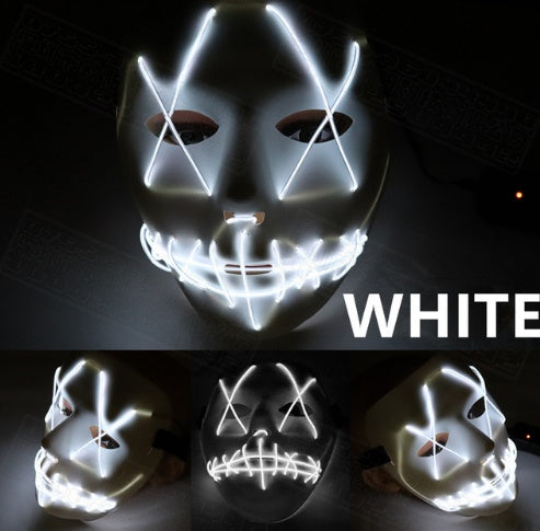 Halloween LED leuchtende Vollgesichtsmaske