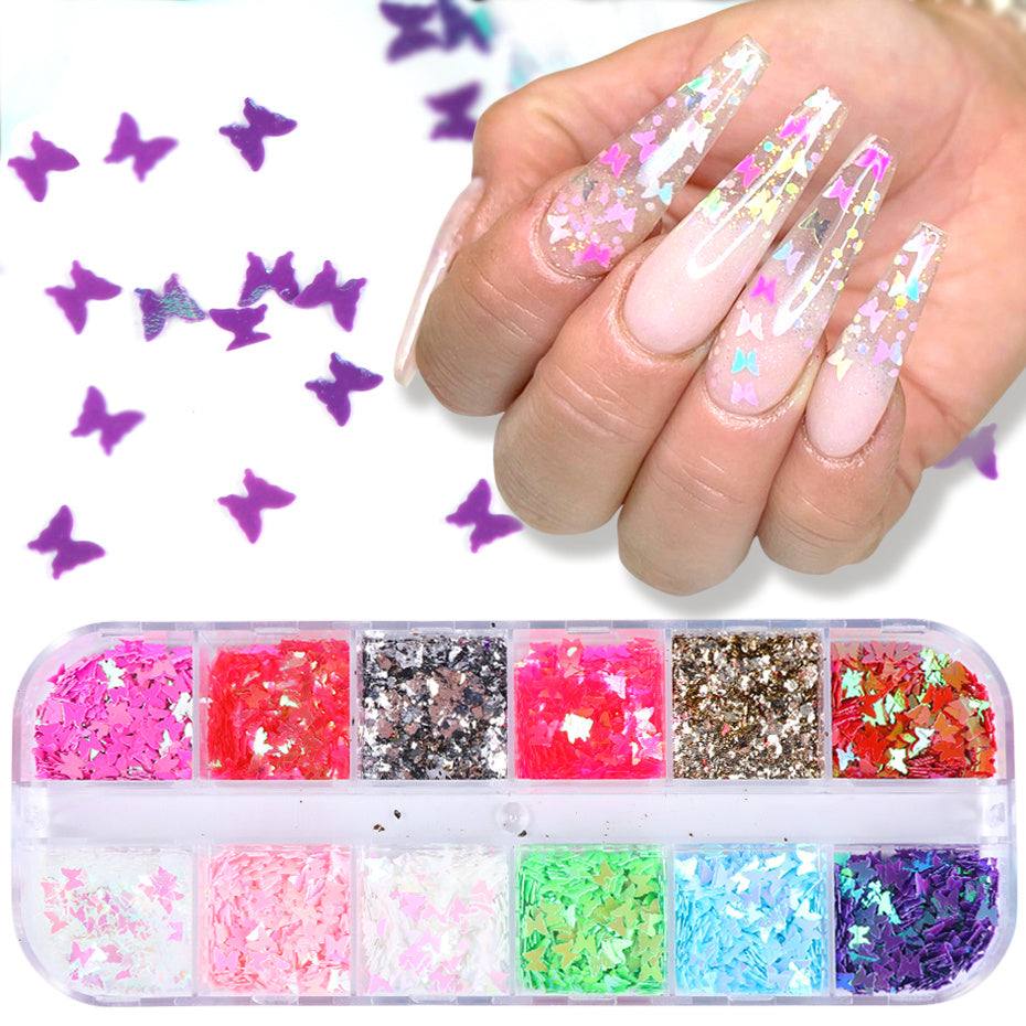 Pailletten Nageldekoration