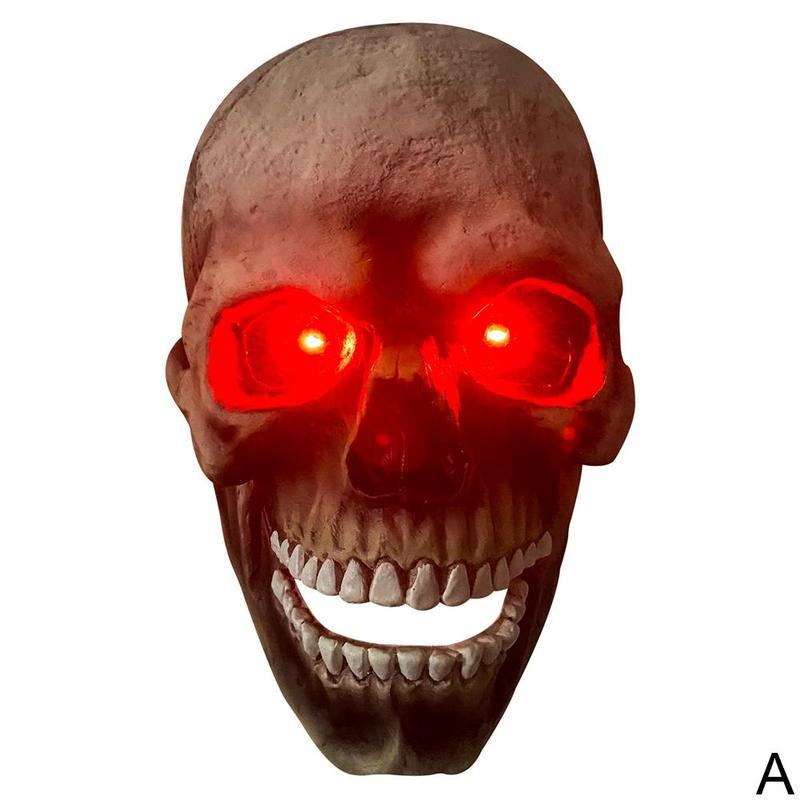 Halloween-Totenkopf-Latexmaske mit beweglichem Mund