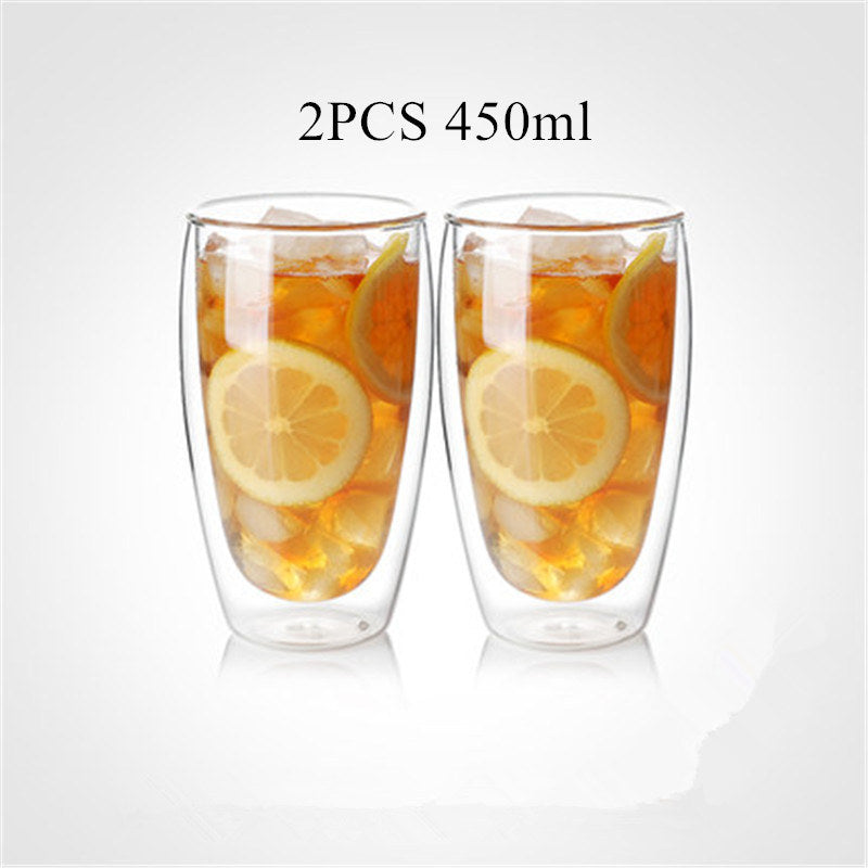 Doppelkaffeetasse aus Glas