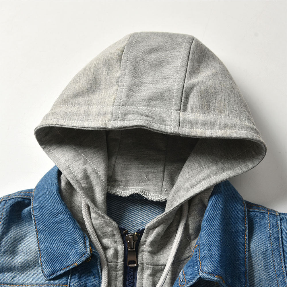 Kapuzen-Jeansjacke für Kinder