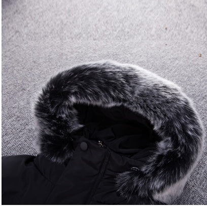 Kinder Winterjacke mit Pelz Kapuze